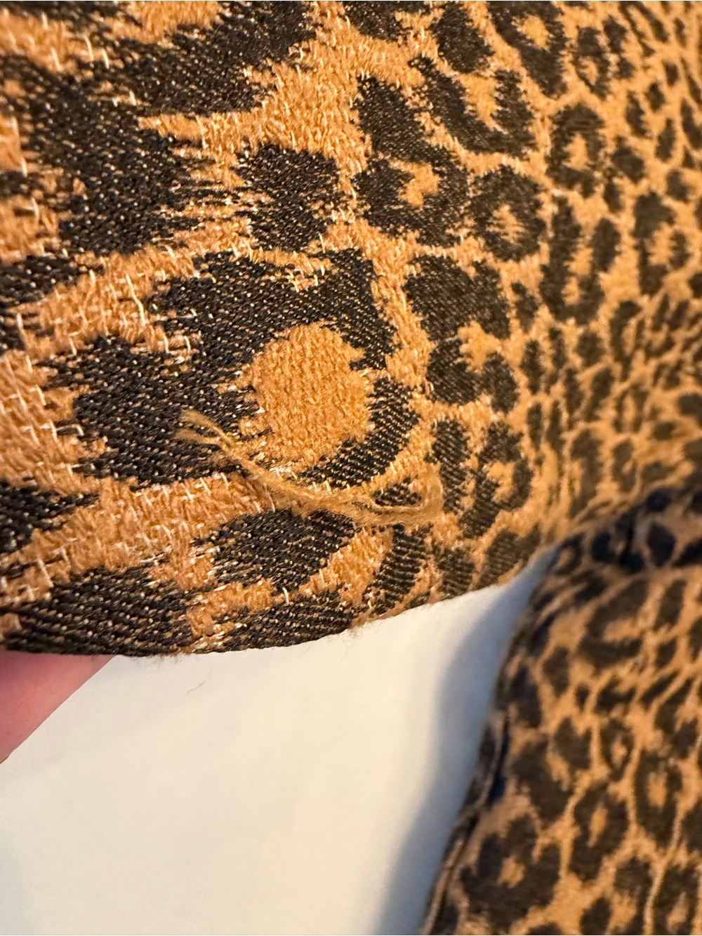 EUC! Bellerose Leopard Jacquard Oversized Jacket, sz 6 US (see chart) - Picture 9 of 14